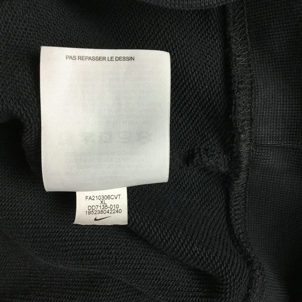 Nike Air Kids XL Black Grey Iridescent Logo Crewneck Sweatshirt‎ Pullover